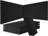 VEVOR Acoustic Foam Panels, 4 Pack 48 x 24 x 2 inches, Egg Designed Soundproof Wall Panels,Fire-Resistant Acoustic Panels,Sound Dampening Absorbing Panels for Studio Wall and Ceiling,Black