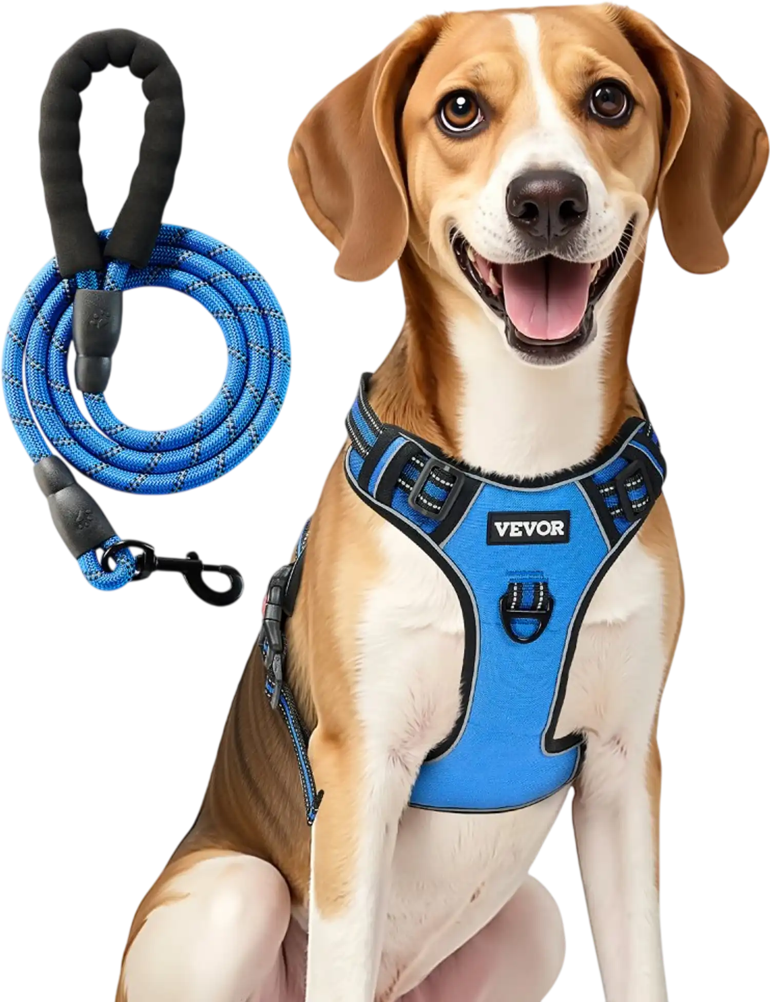 Vevor Dog Harness No Pull Adjustable Vest with 5' Leash New