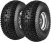 VEVOR Lawn Mower Tires, 15x6-6" Lawn Tractor Tires, 2-Pack Tire and Wheel Assemblies, Turf Pneumatic Tires with 3" Centered Hub and 3/4" Bushing Size, 16 PCS Adapters for Riding Mowers Lawn Tractors