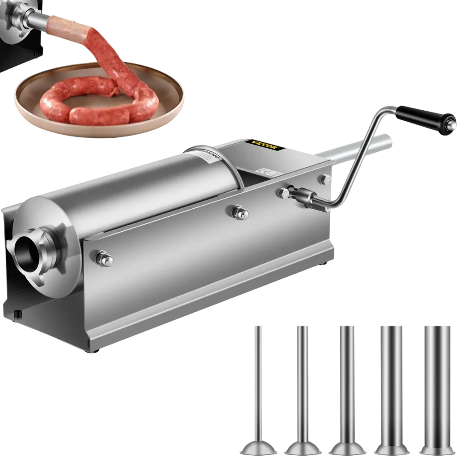 Vevor Sausage Stuffer 5 L / 11 lbs Horizontal Manual Machine New