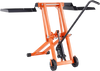 VEVOR Lawn Mower Lift with Hydraulic Jack, 500 Lbs Weight Capacity, Solid Carbon Steel Lawn Mower Lift, Adjustable Movable Lawn Lifter for Riding Tractors and Zero Turn Lawn Mowers, Orange