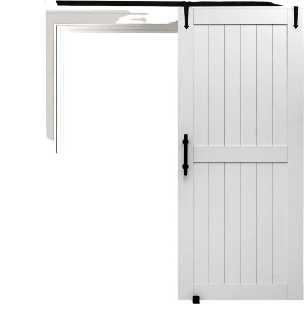VEVOR Sliding Barn Door, 36 x 84 inch, High-Strength MDF Panel, Barn Door with Hardware Kit, Water-Proof PVC Surface, Easy to Install, H-Frame, Smoothly and Quietly Sliding for Living Room, Bathroom