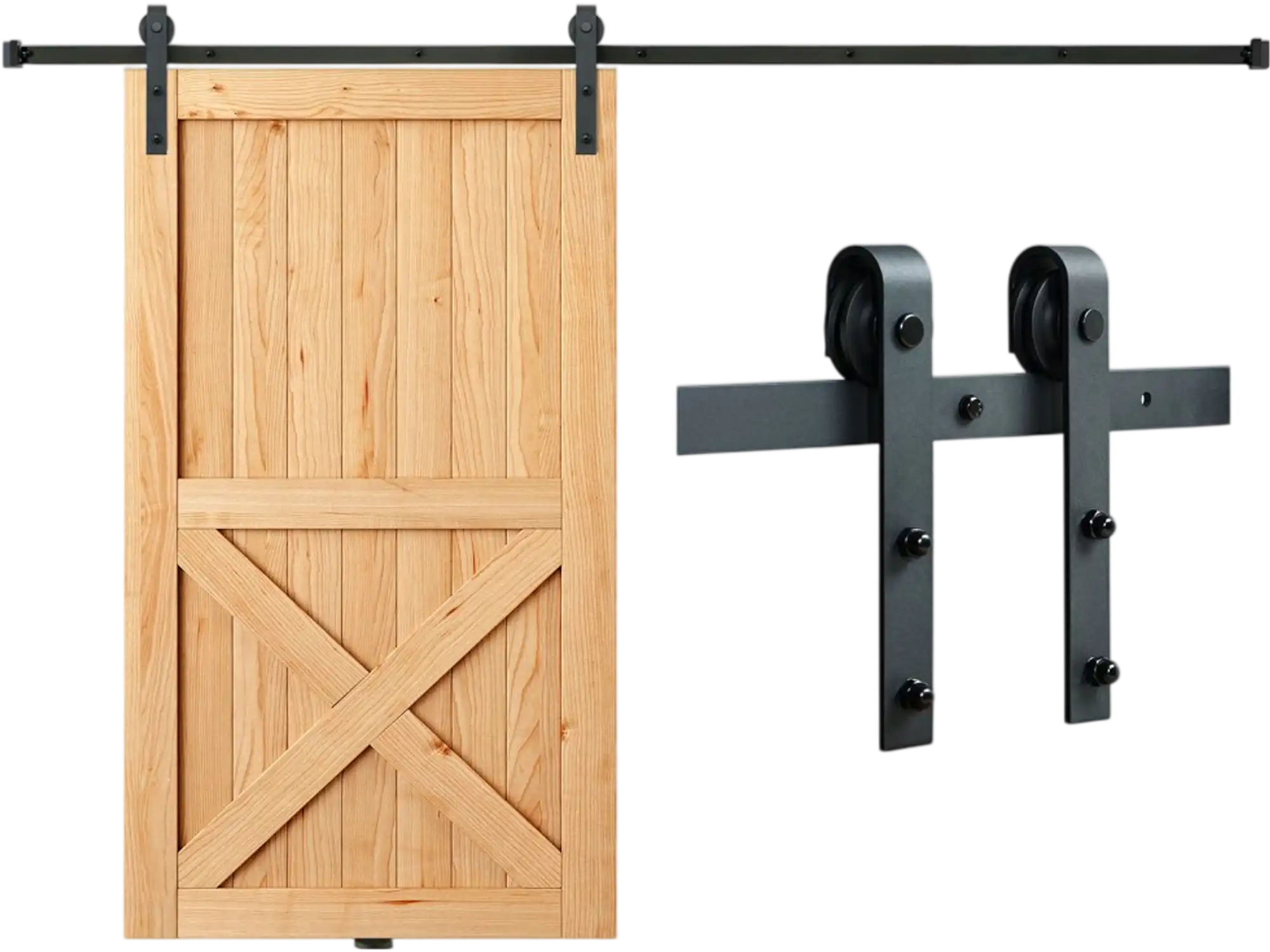 Vevor Sliding Barn Door Hardware Kit 10' Heavy Duty Single Door J Shape New