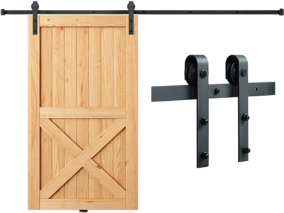 Vevor Sliding Barn Door Hardware Kit 10' Heavy Duty Single Door J Shape New