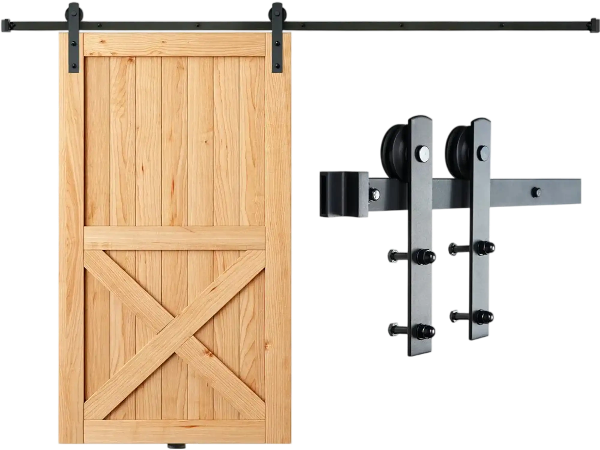 Vevor Sliding Barn Door Hardware Kit 10' Heavy-Duty Single Door Track I Shape New