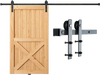 VEVOR 10FT Sliding Barn Door Hardware Kit, 330LBS Loading Heavy Duty Barn Door Track Kit for Single Door, Fit 4.6-5.2FT Wide and 1.3"-1.8" Thick Door Panel, with Smooth & Silent Pulley (I Shape)