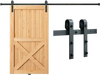 VEVOR 8FT Sliding Barn Door Hardware Kit, 330LBS Loading Heavy Duty Barn Door Track Kit for Single Door, Fit 3.7-4.3FT Wide and 1.3"-1.8" Thick Door Panel, with Smooth & Silent Pulley (J Shape)
