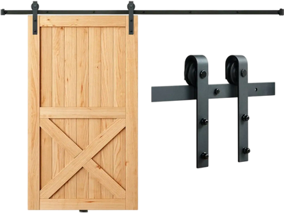 Vevor Sliding Barn Door Hardware Kit 8' Heavy Duty Single Door Track New