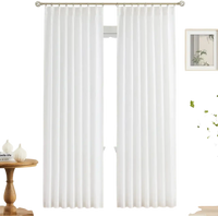 VEVOR Sheer Curtains, 84 inches Long, 2 Panels Set Sheer White Curtains, Each 42