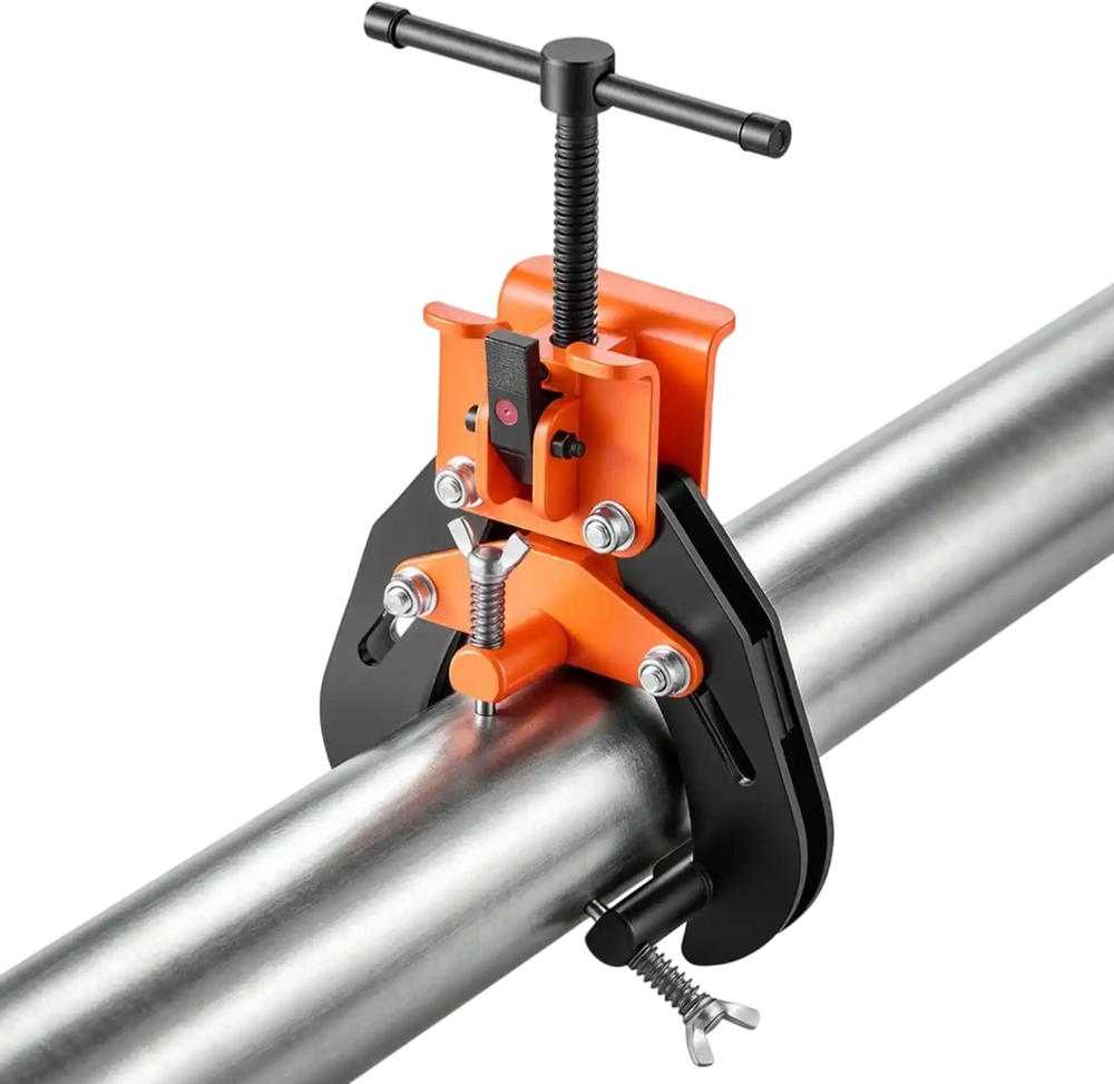 VEVOR 1"-3" Pipe Alignment Clamp Tool, Precision 3-Point Alignment Tool with T-Handle & Quick Release Button, High-Strength Steel Pipe Clamp for Piping Welding & Fabrication