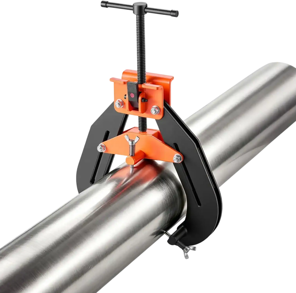 VEVOR 2"-8" Pipe Alignment Clamp Tool, Precision 3-Point Alignment Tool with T-Handle & Quick Release Button, High-Strength Steel Pipe Clamp for Piping Welding & Fabrication