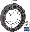 VEVOR Drain Cleaning Cable 75 Feet x 3/8 Inch Solid Core Cable Sewer Cable Drain Auger Cable Cleaner Snake Clog Pipe Drain Cleaning Cable Sewer Drain Auger Snake Pipe