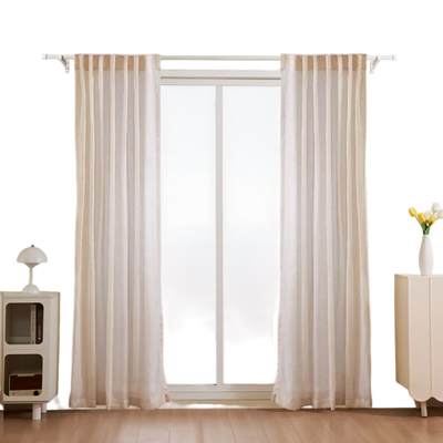 Vevor Curtains Natural Linen Semi-Sheer Light Filtering 52