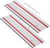 VEVOR Track Saw Guide Rail, 55-Inch Cutting Range, Kit Includes 2 x 27.5 in Aluminum Extruded Guide Rails and 1 Connector, Compatible with Makita, Festool & WEN Track Saws, for Woodworking Projects