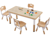 VEVOR Kids Table and 4 Chairs Set, Height Adjustable Toddler Table and Chair Set, Graffiti Desktop, Children Multi-Activity Table for Art, Craft, Reading, Learning