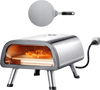 VEVOR 12" Electric Pizza Oven Countertop, Stainless Steel Pizza Maker Machine with Pizza Stone and Spatula, Heats up to 850°F, Multipurpose Indoor & Outdoor Pizza Cooker for Restaurant Home Camping