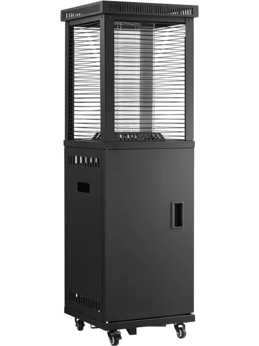 VEVOR 41000BTU Propane Patio Heater for Outdoor Use Portable with 2 Casters, for Party, Backyard, Home Garden, and Deck, Tip-Over Auto Shutoff, Stainless Steel Burner, Heats Up to 269 sq. ft., Black