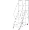VEVOR 6-Step Rolling Warehouse Ladder, Industrial Alloy Steel Mobile Step Stair, with Handrails, Non-Slip Steps & Locking Wheels, 1100LBS Capacity Heavy Duty Platform Ladder for Garage Library Factory