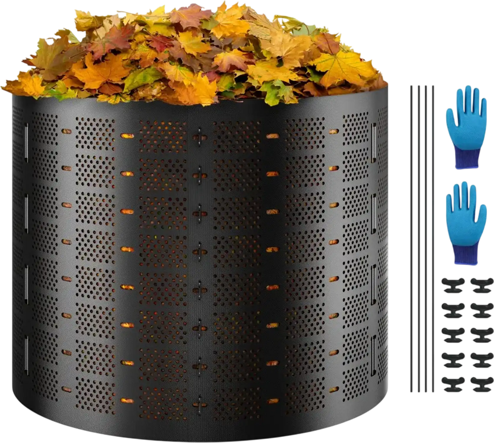 VEVOR Compost Bin 220 Gallon, Outdoor Expandable Composter, Easy to Setup & Large Capacity Composting Bin, Fast Creation of Fertile Soil