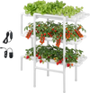 VEVOR Hydroponics Growing System Kit, 3-Tier 108 Sites UPVC Pipe Hydroponic Grow Kit with Timed Irrigation, Thickened Hydroponic Pipes, Indoor Home Garden Vegetable Planting Grow Kits for Fruit Herb