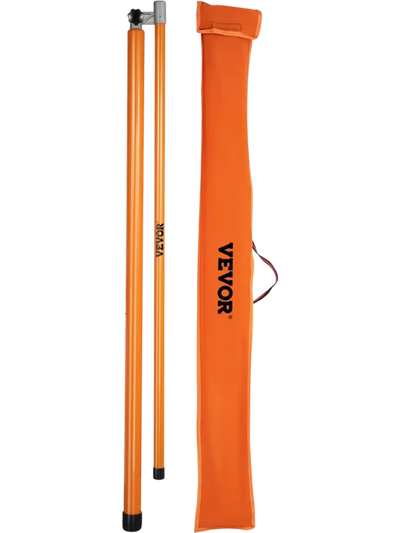 VEVOR Load Height Measuring Stick, 20\' Sturdy Fiberglass Truck Height Stick with Adjustable Pole, Non-conductive Truck Height Measuring Stick with Carrying Bag, Height Stick for Trucks, Car Haulers