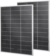 VEVOR 2PCS 100W Bifacial Solar Panels, 23% High-Efficiency N-Type Monocrystalline PV Module with MC4 Output & Aluminum Frame, IP67 Waterproof Solar Panel for Car Boat RV Flat Rooftop Off-Grid