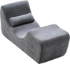 VEVOR Yoga Chair Chaise, Ergonomic Chaise Lounge Chair for Yoga, Modern Boneless Curved Foam Lounge Indoor for Massage, Stretching, Relaxation, Exercise, Used in Living Room, Bedroom, Balcony, Grey