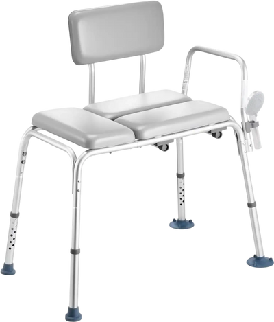 Vevor Tub Transfer Bench Height Adjustable Shower Chair with Arm and Backrest New