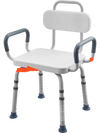 VEVOR Swivel Shower Chair with Arms and Back, 400 lbs Heavy Duty Bench Seat for Inside Shower Stall and Bathtub, Height Adjustable Bathroom Bath Tub Seat for Adults, Seniors, Elderly and Disabled