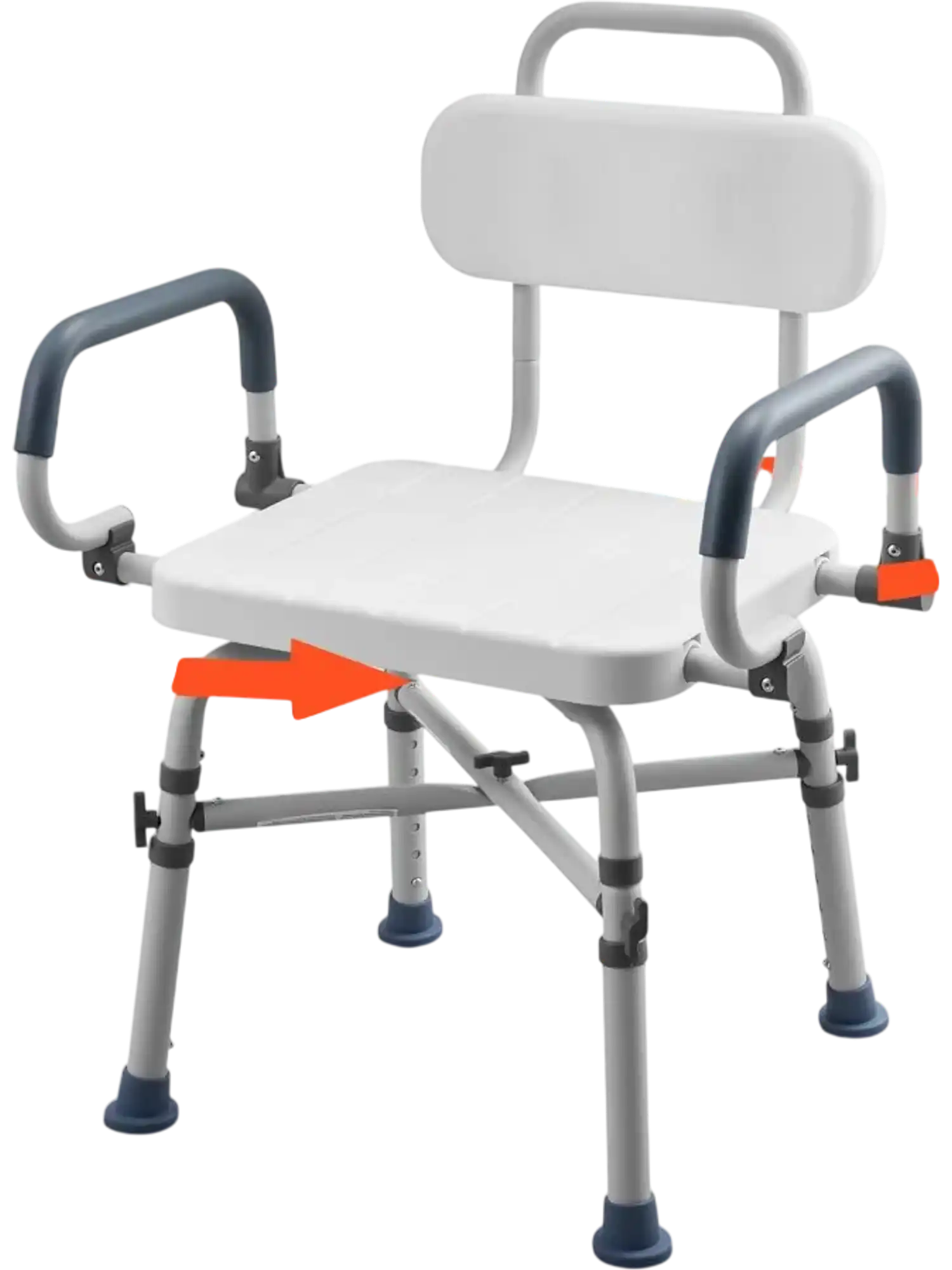 Vevor Shower Chair Swivel Bath Seat with Arms and Back 500 lbs New