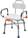 VEVOR Swivel Shower Chair with Arms and Back, 500 lbs Heavy Duty Bench Seat for Inside Shower Stall and Bathtub, Height Adjustable Bathroom Bath Tub Seat for Adults, Seniors, Elderly and Disabled