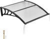 VEVOR Awnings for Door Entrance, 38 x 40 in, Exterior Front Door Window Awnings with Drainage & ABS Bracket, Rain Snow Sun Protection, Overhang Polycarbonate Door Canopy for Porch Patio, Clear