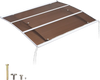 VEVOR Awnings for Door Entrance, 37 x 47 in, Exterior Front Door Window Awnings with Drainage & ABS Bracket, Rain Snow Sun Protection, Overhang Polycarbonate Door Canopy for Porch Patio, Brown