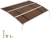 VEVOR Awnings for Door Entrance, 39 x 59 in, Exterior Front Door Window Awnings with Drainage & Metal Bracket, Rain Snow Sun Protection, Overhang Polycarbonate Door Canopy for Porch Patio, Brown