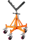 VEVOR Heavy Duty Pipe Roller Stand with Casters for 4-36 in Pipes, Adjustable Height 31"-41", 360° Swivel Casters & Security Chain, 2500 lbs Capacity Roller Stand for Pipe Welding Fabrication