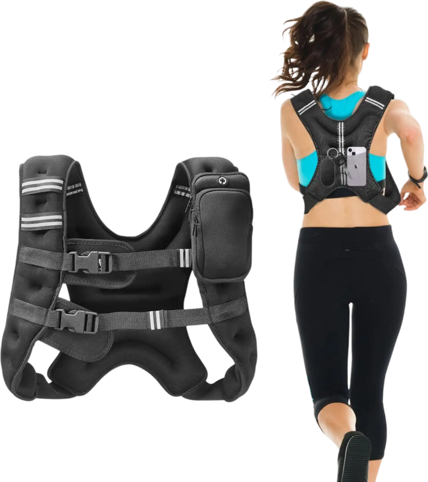 Vevor Weighted Vest 16 lbs Strength Training Workout Vest New