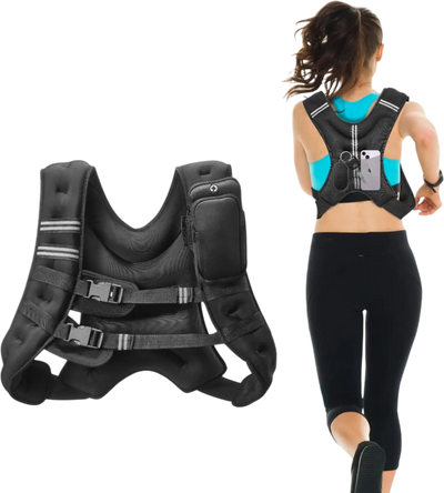 Vevor Weighted Vest 20 lbs Reflective Adjustable Workout Vest New