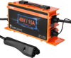 VEVOR 48 Volt Golf Cart Battery Charger, 15 AMP, Smart Battery Charger with RXV Plug, Compatible with Lead-Acid AGM/GEL/EFB MF Flooded NMC LiFePO4 Batteries for EZGO TXT, IP67 Waterproof ETL Certified