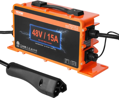 Vevor Golf Cart Battery Charger 48V 15A Smart Charger with RXV Plug New
