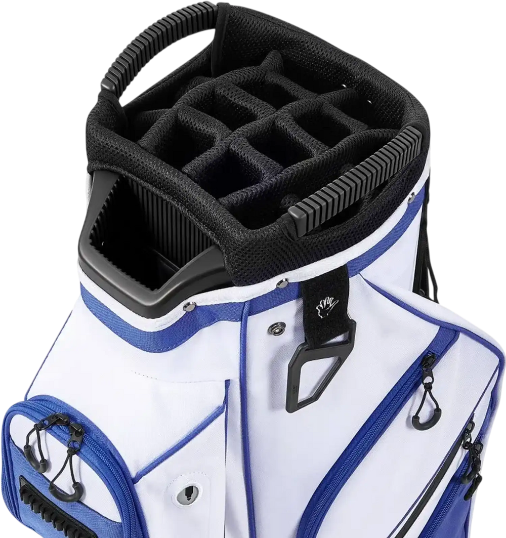 VEVOR Golf Cart Bag, 15 Way Top Divider Organizer, Golf Club Bag with Full-length Divider, Storage Pockets, Ergonomic Shoulder Strap, Rain Hood, Smooth Zippers, Lightweight Polyester for Men & Women