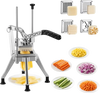 VEVOR French Fry Cutter, Commercial Vegetable Chopper with 4 Blades (1/2", 3/8", 1/4" & 6-Wedge with Corer), Lever Stainless Steel Potato Slicer for Home Thick, Regular & Thin Fries Cut, Onion, Fruit