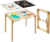 VEVOR Sensory Table for Toddlers, Foldable Wooden Kids Activity Table with Double-Sided Board, Storage Bins, and Non-Slip Feet, for Boys and Girls Playing Sand and Water, Drawing, Studying, Dining