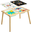 VEVOR Sensory Table for Toddlers, Wooden Kids Activity Table with Reversible Double-Sided Board, Storage Bins, and Non-Slip Feet, for Boys and Girls Playing Sand and Water, Drawing, Studying, Dining