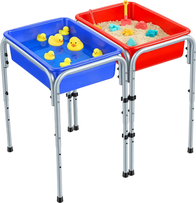 Vevor Sensory Table Adjustable 2-Station Sand and Water Play Table New