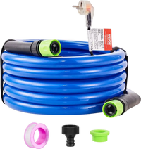 VEVOR 15ft Heated Water Hose for RV, Heated Drinking Water Hose Antifreeze to -45°F, Automatic Self-regulating, 5/8