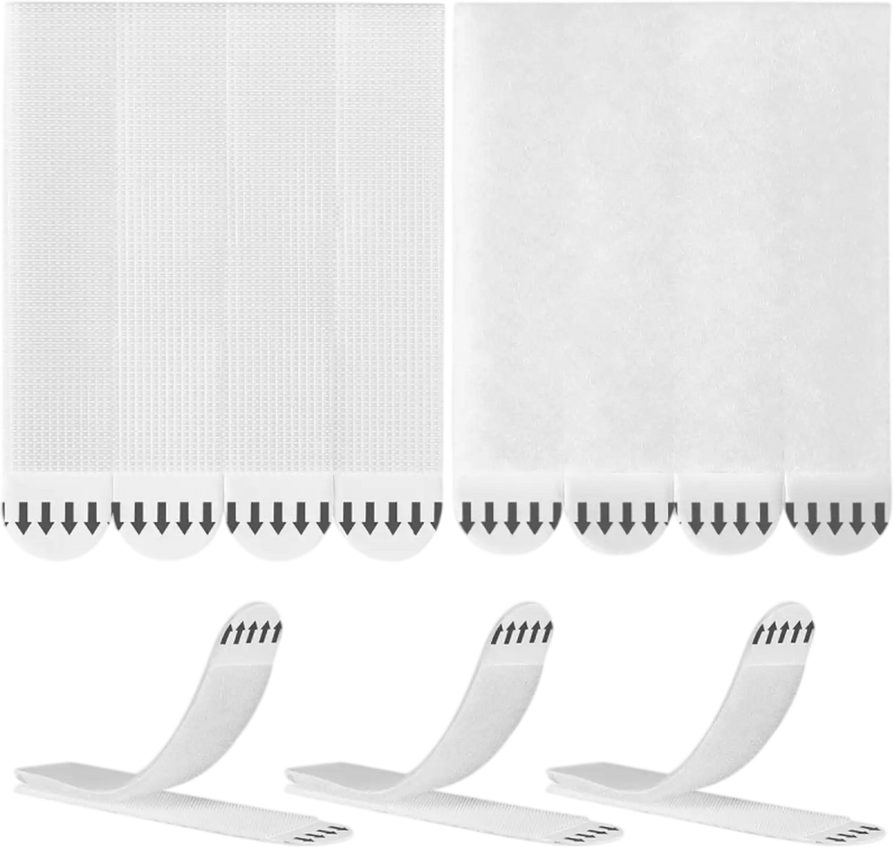 VEVOR Picture Hanging Strips, 16 Pairs, X-Large Picture Hangers with Removable Adhesive, Hook & Loop Strips, Wall Hanging Strips for Damage Free Picture Hanger, Mounting of Photos, Frames, Wall Decor