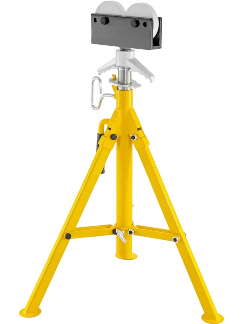 VEVOR 0.5-12 inch Roller Pipe Stand Adjustable Height 32\"-55\" Pipe 2500Lb Capacity Jack Stands Folding Portable High Folding Pipe Stand with Roller Head Fold A Trailer Jacks