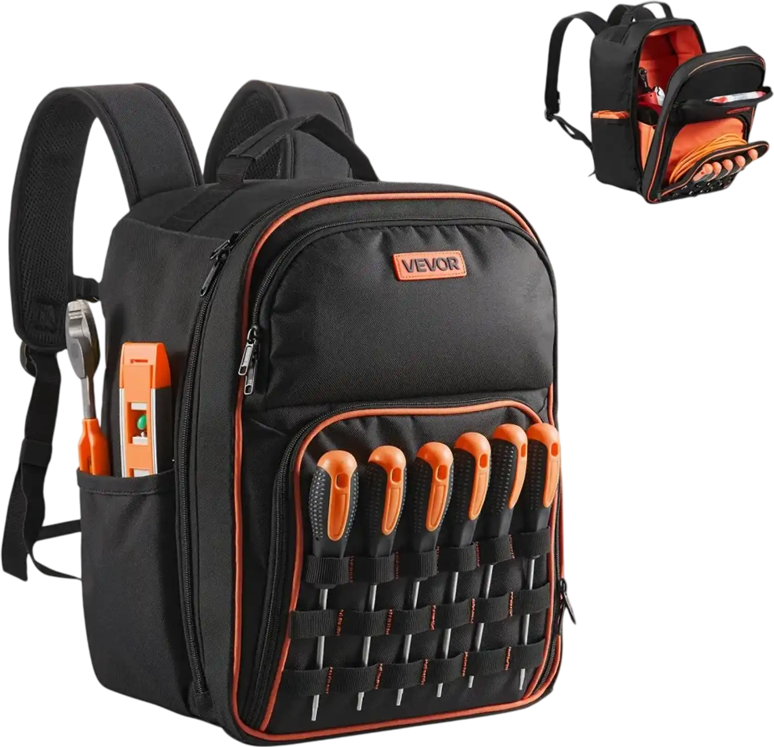 Vevor Tool Backpack 49-Pocket Heavy-Duty Electrician Jobsite Organizer New