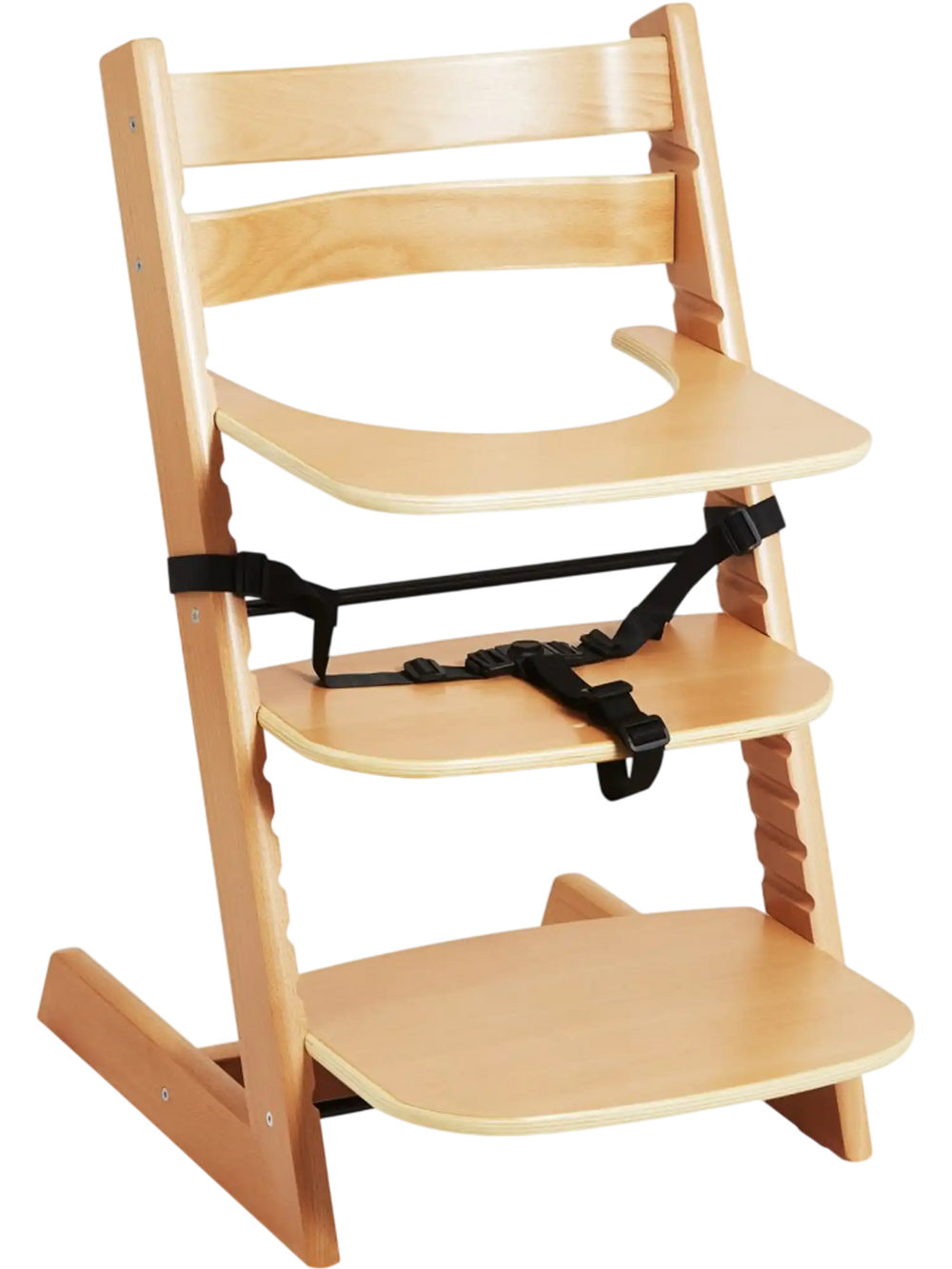 VEVOR Wooden High Chair for Babies & Toddlers, Convertible Adjustable Feeding Chair, Eat & Grow High Chair with Tray, Grow with Kid Portable Baby Dining Booster Seat, Beech Wood Toddler Chair, Natural