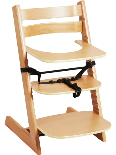 VEVOR Wooden High Chair for Babies & Toddlers, Convertible Adjustable Feeding Chair, Eat & Grow High Chair with Tray, Grow with Kid Portable Baby Dining Booster Seat, Beech Wood Toddler Chair, Natural